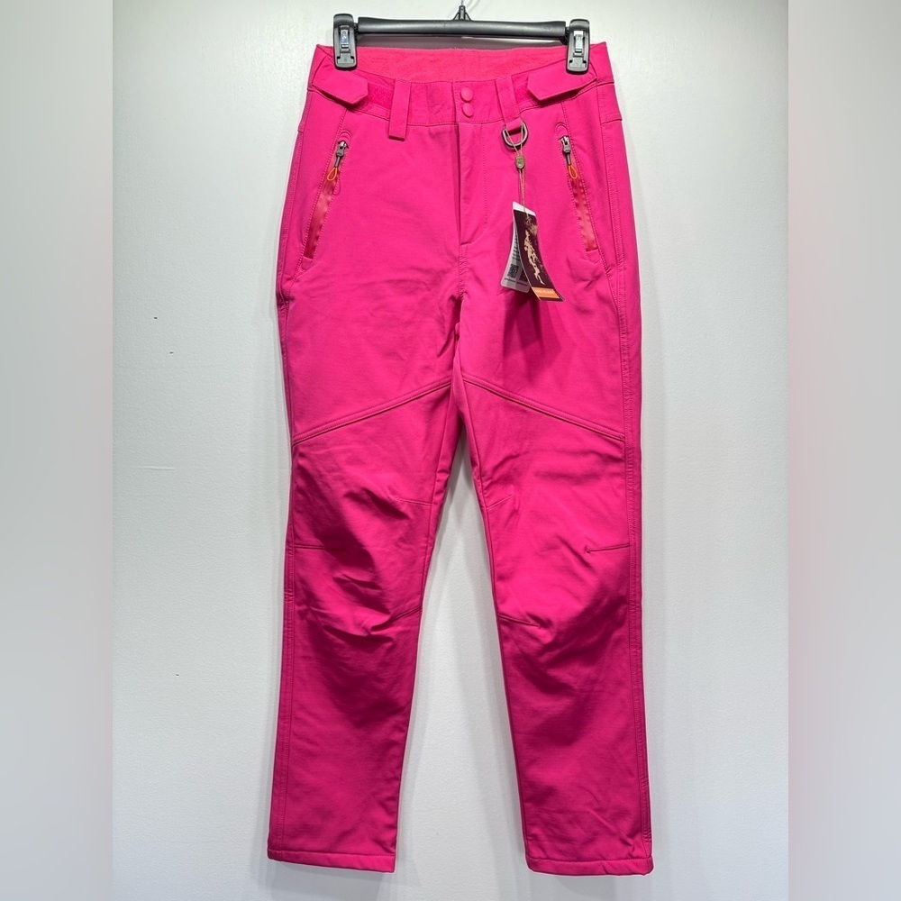 Hot Pink Soft Shell Snow Ski Pants with Pockets Free Soldier Tactical Wear NEW